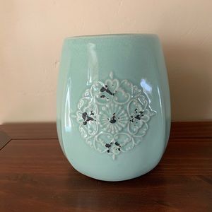 Mint colored vases